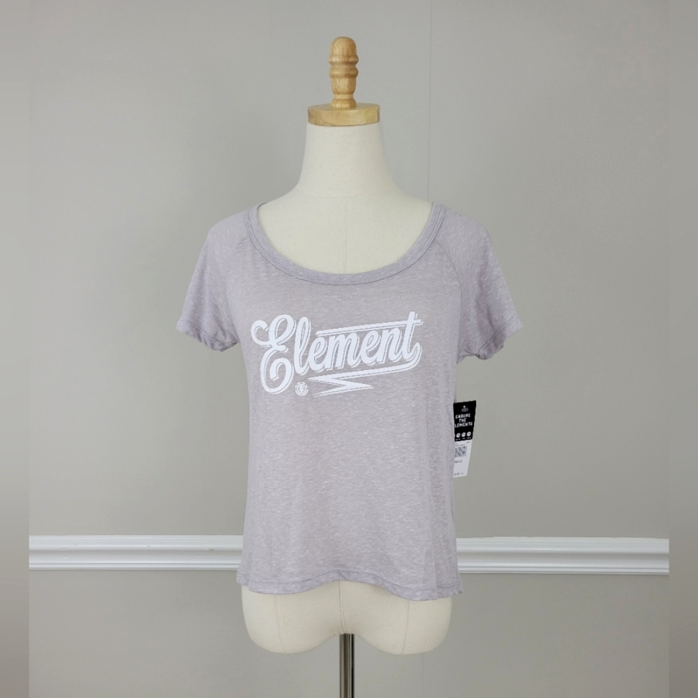 Element Women's Gray T-Shirt Top